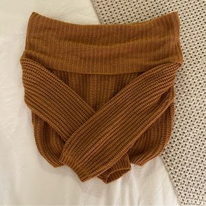 Off-the-Shoulder Knit Sweater